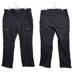 Duluth Trading Carpenter Curvesetter Waistband Grey Jeans 14x29